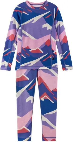 Dětský merino termo set reima taitoa fialová 150