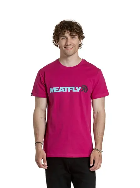 Meatfly pánské tričko Logex Dark Violet | Fialová | Velikost XL | 100% bavlna