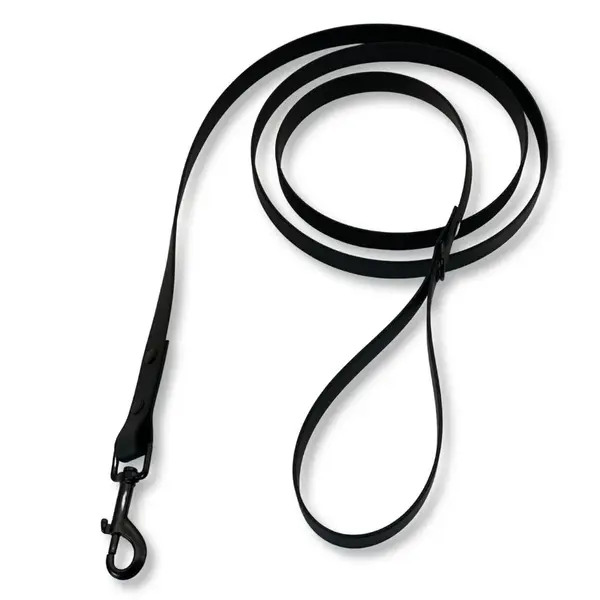 PafDog Voděodolné gumové vodítko s poutkem na ruku, černé PAF-256