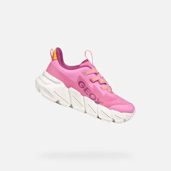 Růžové dívčí tenisky Geox Flexyper Fast - Holky
