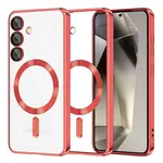 Techsuit Luxury Crystal MagSafe, Samsung Galaxy S25, červený