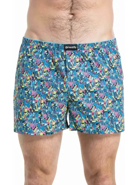 Meatfly pánské trenýrky Agostino Pink Partyboi / Cityboi Double Pack | Mnohobarevná | Velikost XL