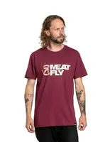 Meatfly pánské tričko Revital Dark Wine | Červená | Velikost M | 100% bavlna