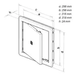 Dvířka vanová VD, 300 x 300 mm, bílá 0101