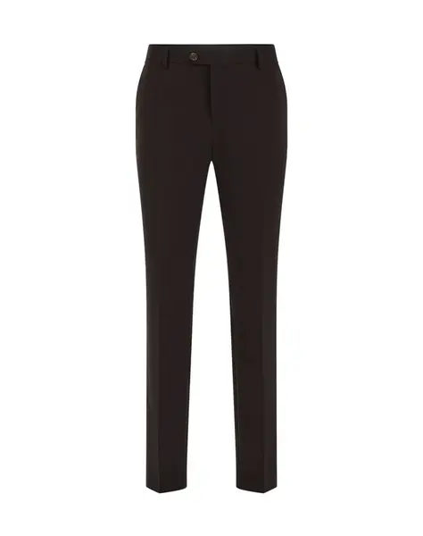 WE Fashion Nohavice  tmavohnedá