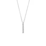 Náhrdelník s briliantovou tyčinkou z bieleho zlata KLENOTA