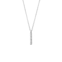 Náhrdelník s briliantovou tyčinkou z bieleho zlata KLENOTA