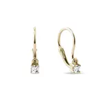 Zlaté dievčenské briliantové náušnice KLENOTA