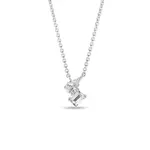 Diamantový náhrdelník cluster z bieleho 14k zlata KLENOTA