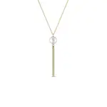 Náhrdelník zo žltého zlata s bielou sladkovodnou perlou KLENOTA