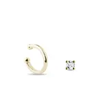 Súprava single náušníc zo žltého zlata KLENOTA