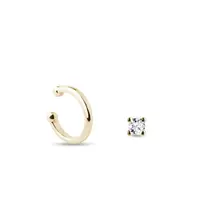 Súprava single náušníc zo žltého zlata KLENOTA