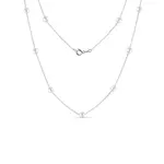 Náhrdelník z bieleho zlata so sladkovodnými perlami KLENOTA