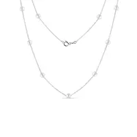 Náhrdelník z bieleho zlata so sladkovodnými perlami KLENOTA