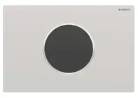 Geberit Sigma10 - Elektronické ovládání splachování, síťové napájení, easy to clean, matný chrom 115.907.JQ.6