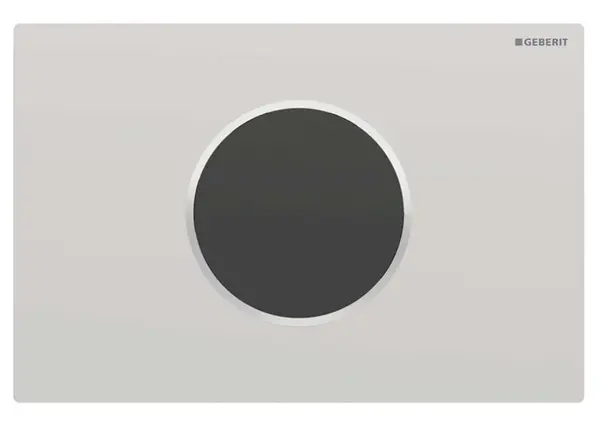 Geberit Sigma10 - Elektronické ovládání splachování, síťové napájení, easy to clean, matný chrom 115.907.JQ.6