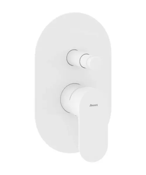 Ravak Eleganta - Baterie pod omítku, pro 2 spotřebiče, s tělesem, matná bílá X070261