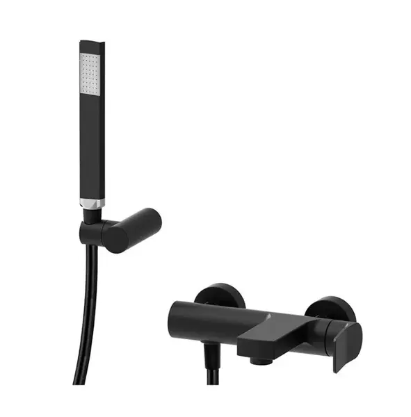 Paffoni Tilt - Vanová baterie s příslušenstvím, matná černá TI023NO