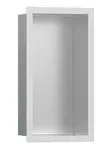 Hansgrohe XtraStoris Individual - Výklenek do stěny s designovým rámem, 30x15x10 cm, kartáčovaná nerez/matná bílá 56094700