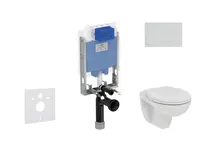 Ideal Standard ProSys - Set předstěnové instalace, klozetu a sedátka  Eurovit, tlačítka Oleas M2, Rimless, SoftClose, chrom ProSys80M SP123