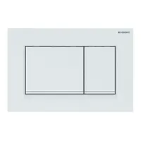 Geberit Sigma20 - Ovládací tlačítko splachování, matná bílá/bílá 115.883.01.1