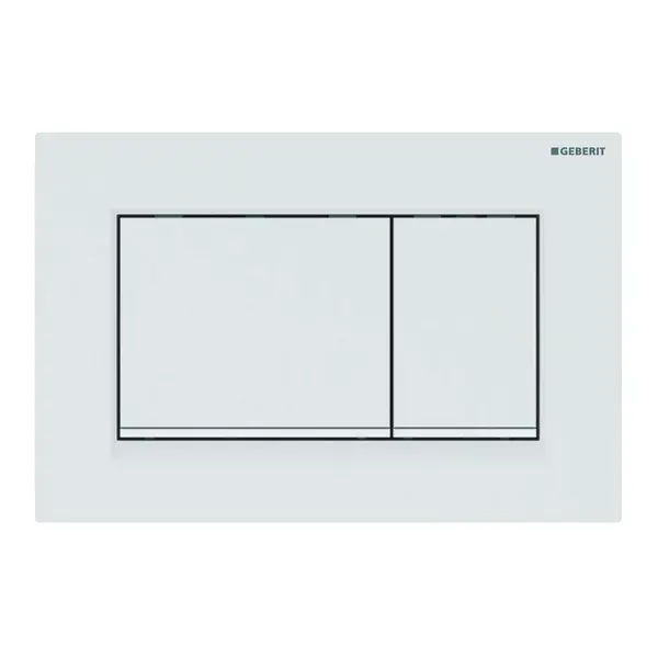 Geberit Sigma20 - Ovládací tlačítko splachování, matná bílá/bílá 115.883.01.1