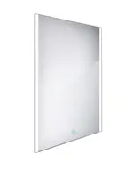 Nimco Zrcadla - Zrcadlo v rámu s LED osvětlením, 60x80 cm, hliník ZP 11002V