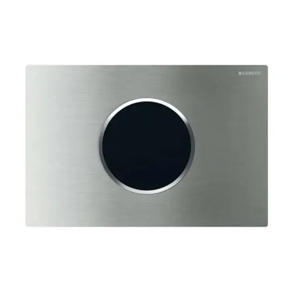 Geberit Sigma10 - Elektronické ovládání splachování, síťové napájení, kartáčovaný/leštěný nerez 115.907.SN.6