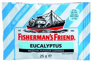 Fishermans Friend bonbóny dia eukalyptus/modré 25g