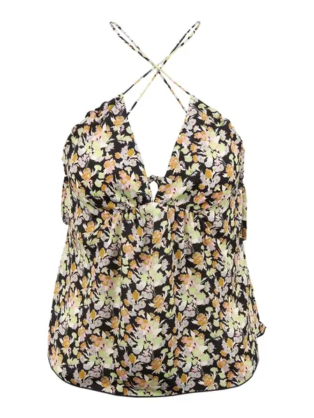 Free People Top 'Gardenia'  svetlobéžová / pastelovo modrá / pastelovo zelená / ružová / čierna