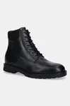 Kožené trapery Tommy Hilfiger CLEATED HILFIGER W LTH BOOT