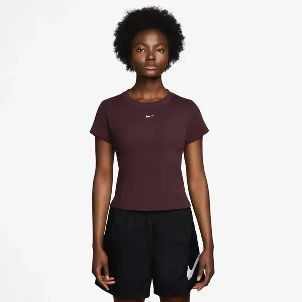Nike Sportswear Womens Tight Ribbed Short-Sleeve T-Shirt S