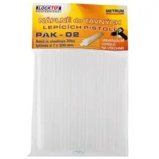 Náplň  do tavné pistole PAK 02, 7,4mm, 30ks čirá