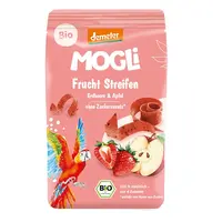 MOGLI Ovocné pásky s chia semínky a psylliem jahoda a jablko BIO 25 g