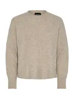 PIECES Sveter  tmavošedá