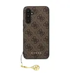 Zadní kryt Guess 4G Charms pro Samsung Galaxy S23 FE, hnědá