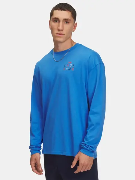 Pánské tričko Under Armour UA HWT MODERN SPORT OS LS-BLU - Pánské