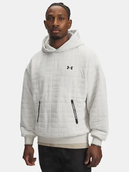 Pánská mikina Under Armour UA Unstoppable Flc Txtr Hdy-WHT - Pánské