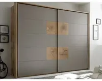 Šatníková skriňa Capri, dub wotan/šedá%