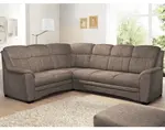 Rohová sedacia súprava Bruno, šedo-hnedá látka, ľavý roh%