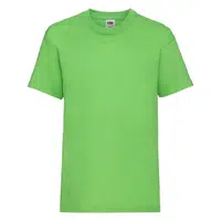 Green Fruit of the Loom Kids Cotton T-shirt