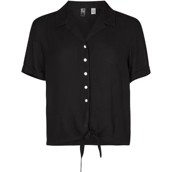 O'Neill CALI WOVEN SHIRT Dámska košeľa s krátkym rukávom, čierna, veľkosť