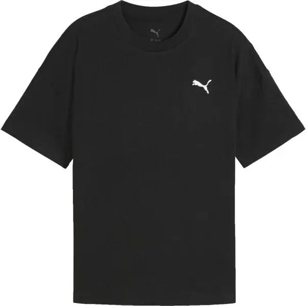 Puma WARDROBE ESS RELAXED TEE G Dievčenské tričko, čierna, veľkosť