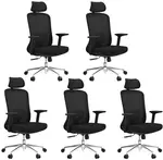 MERCURY 5PACK Ergonomická kancelářská židle ASPEN černá (5 ks)