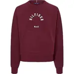 Tommy Hilfiger RLX SUEDED MODAL C-NK SWEATSHIRT Dámska mikina, vínová, veľkosť
