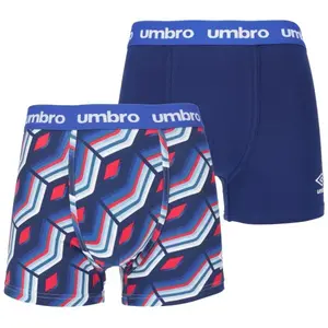 Umbro BOXER SHORT 2 PACK Pánske boxerky, modrá, veľkosť