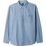 GAP DENIM LOGO Pánska košeľa, svetlomodrá, veľkosť