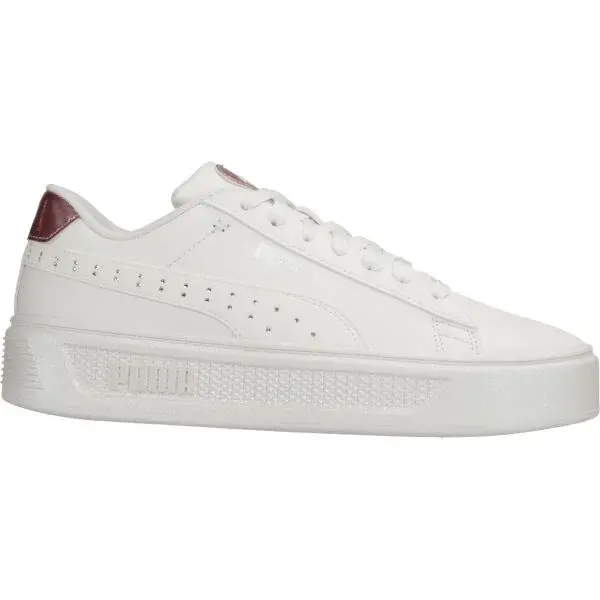 Puma SMASH PLATFORM V3 GIRLPOWER Dámska voľnočasová obuv, biela, veľkosť 40