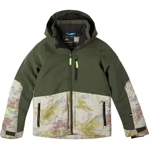 O'Neill TEXTURE JACKET Chlapčenská lyžiarska/snowboardová bunda, khaki, veľkosť