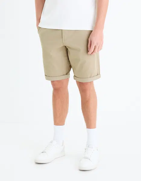 Béžové pánske chino kraťasy Celio Bochinobm